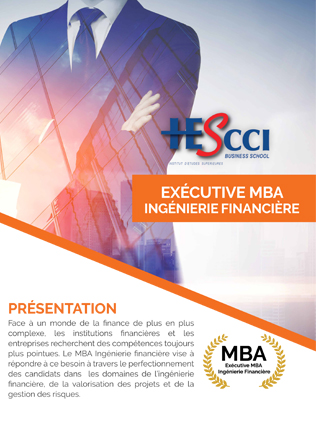 Exécutive MBA Ingénierie Financière IESCCI